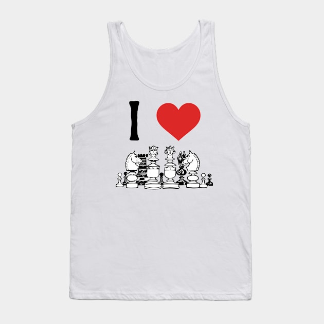 I Heart Chess Tank Top by She Gets Creative